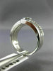 ESTATE WIDE .74CT DIAMOND 14KT WHITE GOLD SOLITAIRE BEZEL ENGAGEMENT RING #18414