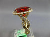 LARGE 6.29CT DIAMOND & AAA FIRE OPAL 14KT YELLOW GOLD INFINITY ENGAGEMENT RING