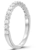 .48CT DIAMOND 14KT WHITE GOLD CLASSIC SHARE PRONG SEMI ETERNITY ANNIVERSARY RING