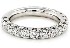 WIDE 1.74CT DIAMOND 18KT WHITE GOLD ROUND 3/4 ETERNITY WEDDING ANNIVERSARY RING