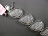 EXTRA LARGE 9.86CT DIAMOND 18K WHITE GOLD CLUSTER TEAR DROP CUFF TENNIS BRACELET