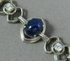 ANTIQUE LARGE 15.0CT DIAMOND & AAA CABOCHON SAPPHIRE PLATINUM 3D TENNIS BRACELET