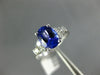 1.62CT DIAMOND & AAA TANZANITE 14KT WHITE GOLD OVAL & ROUND ENGAGEMENT RING
