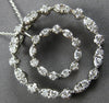 LARGE 1.25CT DIAMOND 14K WHITE GOLD CIRCLE OF LIFE FLORAL FLOATING PENDANT 27864
