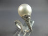EXTRA LARGE .79CT DIAMOND & AAA SOUTH SEA PEARL 18KT WHITE GOLD CRISS CROSS RING