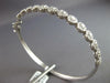 2.19CT DIAMOND 18KT WHITE GOLD MULTI FLOWER SEMI ETERNITY CUFF BANGLE BRACELET