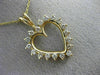 ESTATE .63CT ROUND CUT DIAMOND 14K YELLOW GOLD CLASSIC OPEN HEART PENDANT #21387