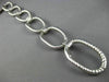 ESTATE WIDE & LONG .20CT DIAMOND 14K WHITE GOLD 3D OVAL OPEN LINK BRACELET FG VS