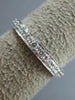 ANTIQUE .58CT DIAMOND 14KT WHITE GOLD MILGRAIN ETERNITY ANNIVERSARY RING #19869