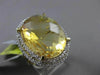 ESTATE LARGE 1.63CT DIAMOND & AAA YELLOW TOPAZ 18K YELLOW GOLD FUN RING STUNNING