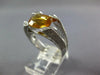 LARGE 4.38CT DIAMOND & AAA CITRINE 14KT WHITE GOLD OVAL FRIENDSHIP PROMISE RING