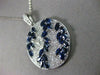ESTATE 4.23CT DIAMOND & AAA SAPPHIRE 14KT WHITE GOLD FLOATING CIRCLE PENDANT