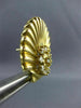 ANTIQUE LARGE 1.0CT ROUND DIAMOND 18KT GOLD CLASSIC SHELL EARRINGS E VVS #2241