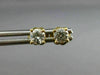 ESTATE .47CT ROUND DIAMOND 14KT YELLOW GOLD CLASSIC 4 PRONG STUD EARRINGS #7838