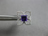 .75CT DIAMOND & AAA AMETHYST 14KT WHITE GOLD PRINCESS CUT & ROUND STUD EARRINGS