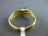 ESTATE .20CT DIAMOND 14KT YELLOW GOLD 3D MULTI ROW PAVE HEART LOVE RING #17221