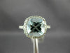 ESTATE LARGE 2.50CT DIAMOND & AAA AQUAMARINE 14KT WHITE GOLD 3D ENGAGEMENT RING