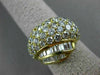 LARGE 4.50CT ROUND & BAGUETTE DIAMOND 18KT YELLOW GOLD 3D DOME PAVE RING E/F 797