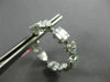 ESTATE WIDE 3.50CT DIAMOND 18K WHITE GOLD MULTI SHAPE SQUARE HEART HOOP EARRINGS