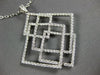 ESTATE LARGE 1.90CT DIAMOND 18KT WHITE GOLD 3D MULTI SQUARE LOVE KNOT PENDANT