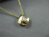 ESTATE .25CT DIAMOND SOLITAIRE 14KT YELLOW GOLD SQUARE PENDANT W/ CHAIN #21964