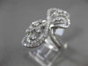 ANTIQUE MASSIVE 1.36CT DIAMOND 18KT WHITE GOLD 3D FLOATING MUSICAL NOTE FUN RING