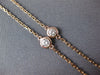 ESTATE LARGE 1.0CT DIAMOND 14K WHITE & ROSE GOLD 3D CLASSIC BY THE YARD NECKLACE