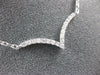 ESTATE .29CT DIAMOND 18KT WHITE GOLD 3D CLASSIC V SHAPE NECKLACE
