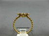 ESTATE 1.12CT DIAMOND & AAA RUBY 14KT ROSE GOLD SQUARE 4 LEAF CLOVER FLOWER RING