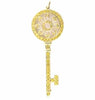 LARGE 1.16CT FANCY YELLOW DIAMOND 18KT YELLOW GOLD 3D KEY TO YOUR HEART PENDANT