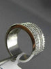 ESTATE LARGE 2.49CT DIAMOND 14K WHITE GOLD 3D MULTI ROW WEDDING ANNIVERSARY RING