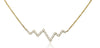 ESTATE .24CT DIAMOND 14KT YELLOW GOLD 3D CLASSIC ZIG ZAG LIGHTNING FUN NECKLACE