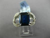ESTATE LARGE 3.70CT DIAMOND & SAPPHIRE 18KT WHITE GOLD INFINITY ENGAGEMENT RING