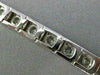 ESTATE WIDE 4CT DIAMOND 14KT WHITE GOLD SQUARE MILGRAIN CLASSIC TENNIS BRACELET