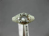 ANTIQUE WIDE .35CT DIAMOND 14KT WHITE GOLD 3D SEMI MOUNT ENGAGEMENT RING #15755