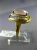 ESTATE 4.43CT DIAMOND & AAA OVAL PINK QUARTZ 14KT YELLOW GOLD 3D FLOWER FUN RING