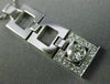 ESTATE LARGE .71CT DIAMOND 18KT WHITE GOLD BEZEL SQUARE HALO PENDANT CHAIN 14223