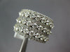 ESTATE LARGE 2.77CT DIAMOND 14K WHITE GOLD 3D CLASSIC MULTI ROW ANNIVERSARY RING