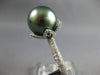 LARGE .55CT DIAMOND & AAA TAHITIAN PEARL 18KT WHITE GOLD FLOWER ENGAGEMENT RING
