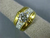 ESTATE LARGE 1.38CT DIAMOND 18KT 2 TONE GOLD 3D ROUND CLASSIC ENGAGEMENT RING