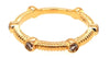 ESTATE .21CT DIAMOND 18KT YELLOW GOLD 3D ROUND BY THE YARD BEZEL ETERNITY RING