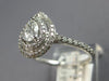 ESTATE WIDE 1.18CT DIAMOND 14KT WHITE GOLD 3D CLASSIC ROUND ENGAGEMENT RING