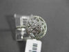 ESTATE WIDE .33CT DIAMOND 14KT WHITE GOLD OPEN FLORAL STAR COCKTAIL FUN RING
