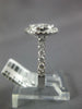 LARGE 1.32CT DIAMOND 14KT WHITE GOLD CLUSTER INVISIBLE FLOWER HALO FILIGREE RING