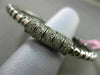 ESTATE 1.20CT DIAMOND 14K WHITE GOLD 3D MULTI ROW SWIRL FLEXIBLE BANGLE BRACELET