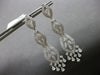 LARGE 2.0CT DIAMOND 18KT WHITE GOLD 3D ROUND & PEAR SHAPE CHANDELIER EARRINGS