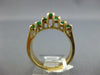 ESTATE WIDE 1.27CT DIAMOND & AAA EMERALD 14K YELLOW GOLD 3D CLASSIC PYRAMID RING
