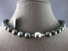 LARGE & LONG AAA TAHITIAN PEARL 14KT WHITE GOLD CLASSIC GRADUATING LOVE NECKLACE