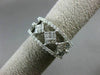ESTATE WIDE 1CT ROUND & PRINCESS DIAMONDS 14KT WHITE GOLD 3D SEMI ETERNITY RING