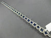 ESTATE WIDE 6.56CT DIAMOND SAPPHIRE 18KT WHITE GOLD MULTI SHAPE TENNIS BRACELET